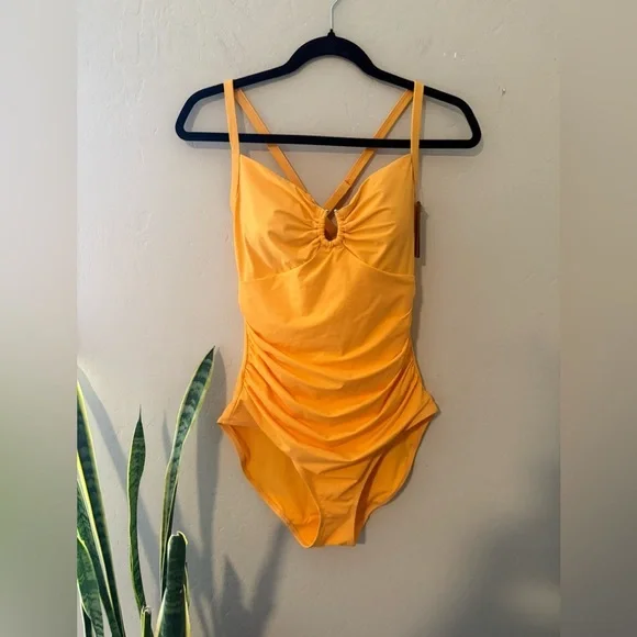 SHAPELLXSmart Sculpt U-Ring Cut Out Shaping Swimsuit